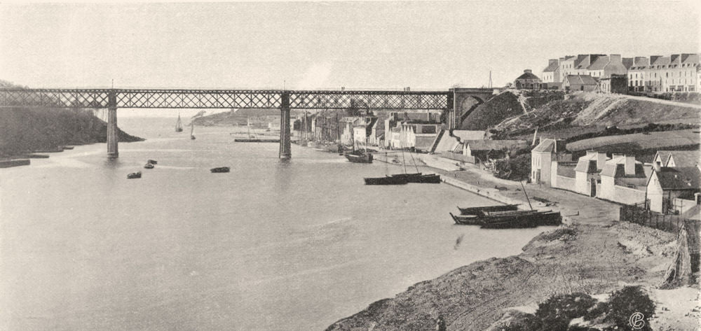 FINISTERE. Douarnenez. SMALL. 1903 old antique vintage print picture